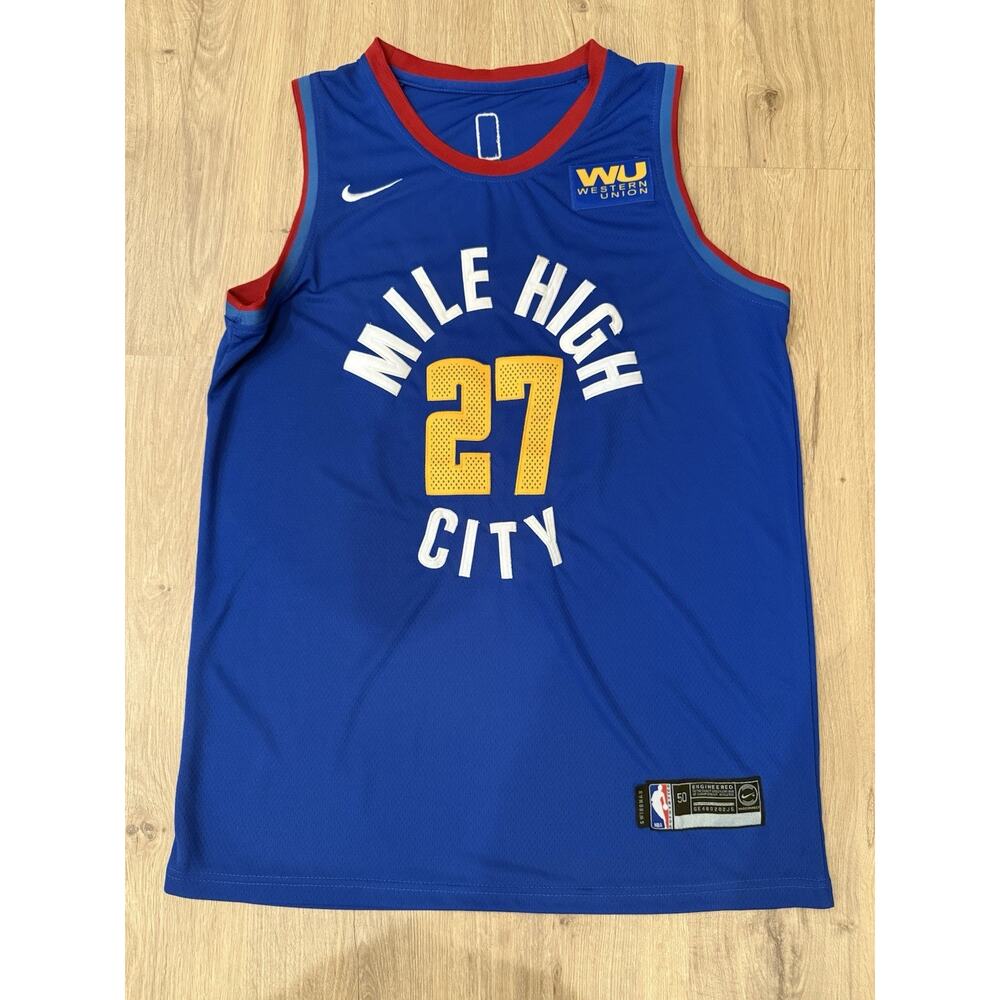 Denver Nuggets Mile High City Jersey Jamal Murray 27 Nike Swingman Size 50